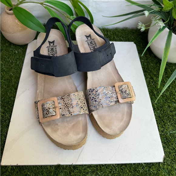 MEPHISTO Alissa Wedge sandals navy color 40 US 9 - 9.5 - Picture 4 of 15